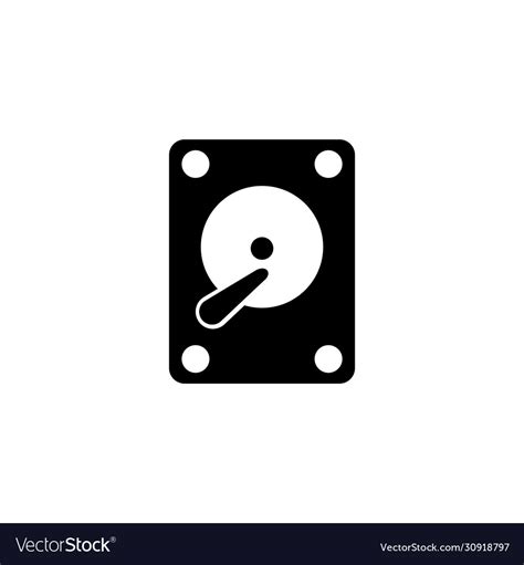Hard Disk Drive Hdd Storage Flat Icon Royalty Free Vector