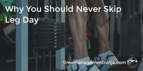 Why You Should Never Skip Leg Day Time Management Ninja