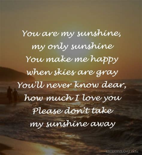 If you find these messages, wishes & quotes useful and lovely, kindly share them with your friends on facebook, twitter, and other social media. Love Quotes For Him & For Her :You are my sunshine, my only sunshine. You make me happy when ...
