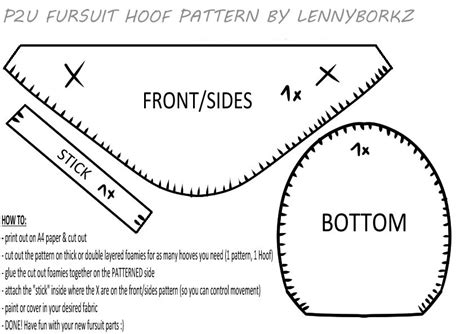 F2u Free Fursuit Hoof Pattern Used To Be P2u By Tripppylenny On