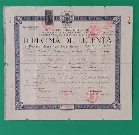 Diploma De Licenta Perioada Interbelica Arhiva Okaziiro
