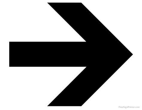 Toilet sign with right arrow. Printable Right Arrow Sign