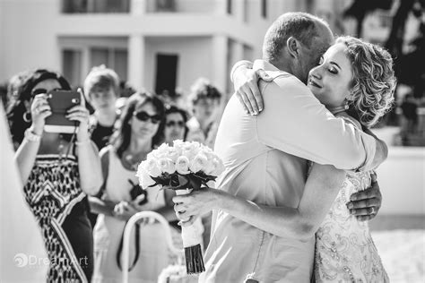 Beautiful Bride Shared Loving Moment With Her Father After Walking Down The Aisle At Playacar