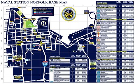 Naval Station Norfolk Pier Map