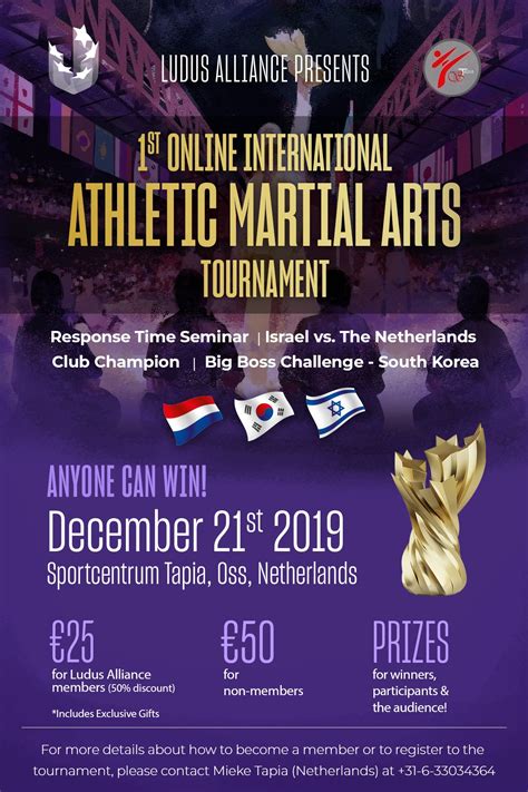 1st online international athletic martial arts tournament martial events