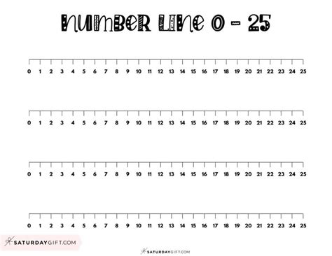 Number Line To 25 Cute Free Printables And Blank Worksheets Number