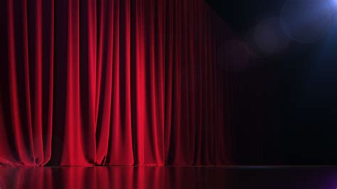 Dark Empty Stage With Rich Red Curtain 3d Render Jefferson
