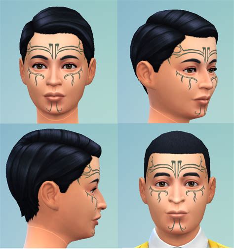 Mod The Sims Dalish Tattoos By Mademoisellemaple • Sims 4 Downloads