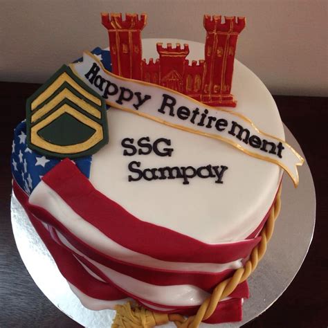 Army birthday cakes army's birthday bakeries themed cakes. Happy Retirement SSG Sampay | Military cake, Cake ...
