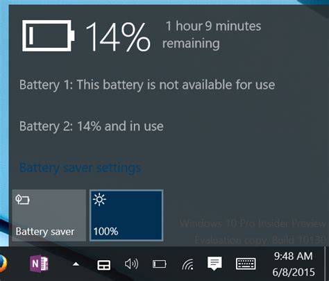 Battery Status And Screen Brightness On Windows 10