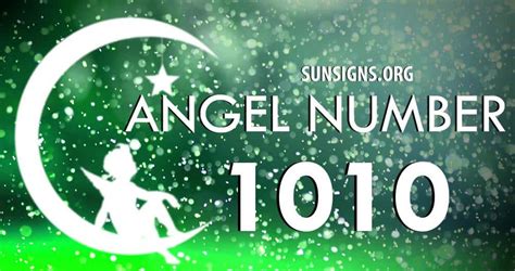 The number 1 is the most positive number, the number of leadership, self sufficiency and new beginnings. Angel Number 1010 Meaning | SunSigns.Org