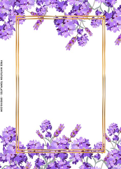 11 Delicate Elegant Lavender Wedding Invitation Templates Download