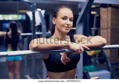 Young Sexy Girl In A Sports Gym Shorts And T Shirt For Sports