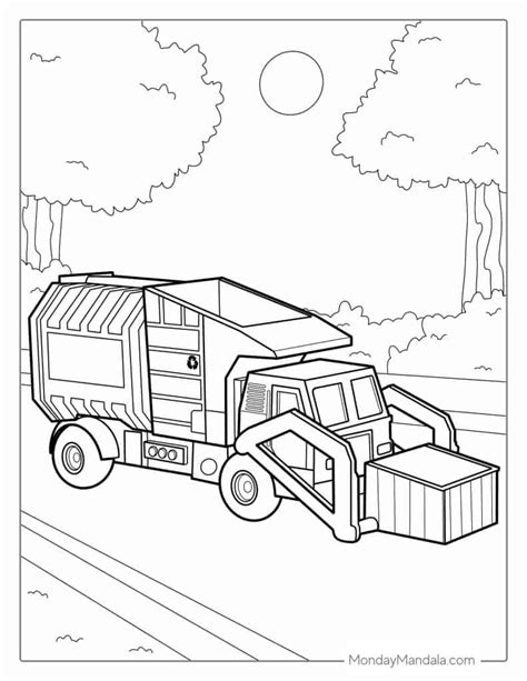 Free Printable Garbage Truck Coloring Pages