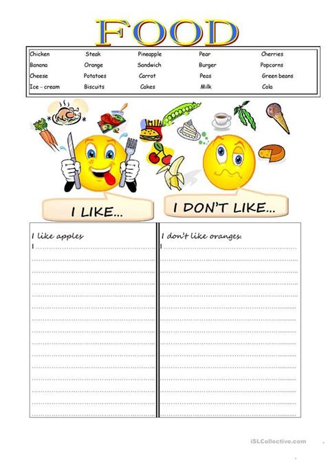 Likes And Dislikes English Esl Worksheets For Distance Learning And
