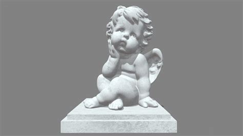 Cherub Angel Figurine Statue 3d Model Cgtrader