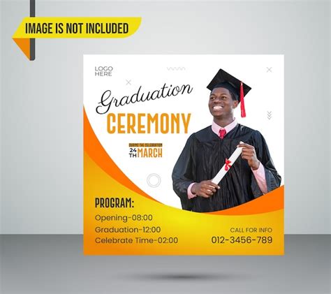 Premium Vector Happy Graduation Ceremony Social Media Post Design