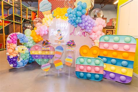 Karas Party Ideas Pop It Themed Birthday Party Smile And Happy