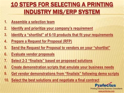 10 Steps For Selecting A Printing Industry Mis