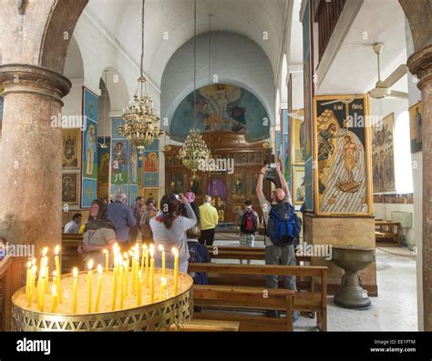 The Greek Orthodox Basilica Church Of St George At Madaba In Jordan