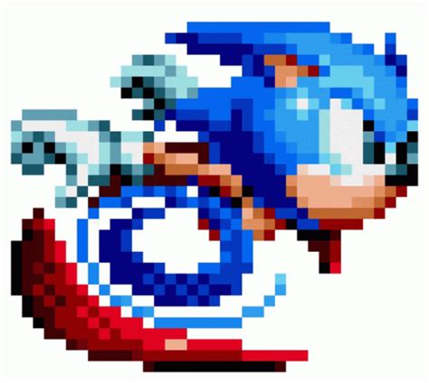 Pixel Art Sonic The Hedgehog Run Animation By Crappycrappyblueblue On
