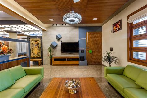 Mahadev Bungalow Inclined Studio Living Room Partition Design