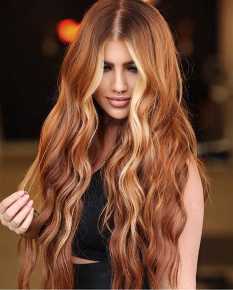 35 Best Copper Hair Color Ideas — Blonde Moneypiece Copper Hair