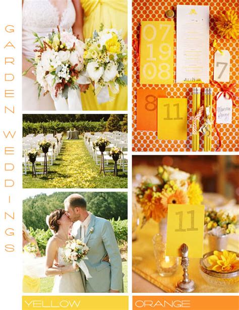 Orange And Yellow Wedding Color Scheme Garden Wedding Ideas