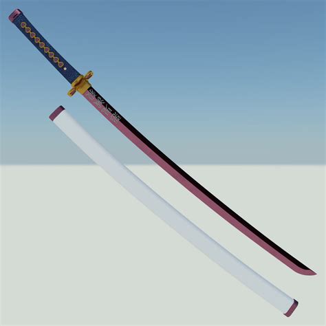 Mitsuri Kanroji Sword Katana Demon Slayer 3d Print Model 2