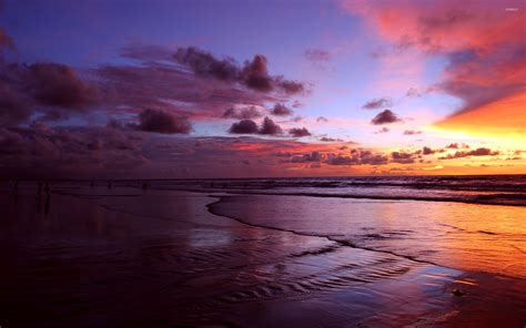 Amazing Purple Sunset 2 Wallpaper Beach Wallpapers