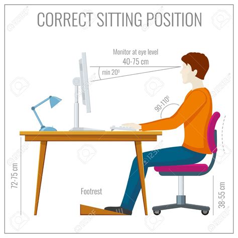 Correct sitting position - Reading, Writing and Simple Sitting
