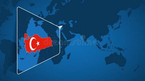 Turkije Op De Wereldkaart Stock Illustratie Illustration Of