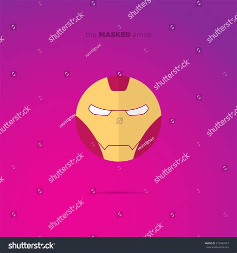 The Masked Emoji Emoticon Flat Style Icon Super Hero Villain Stock