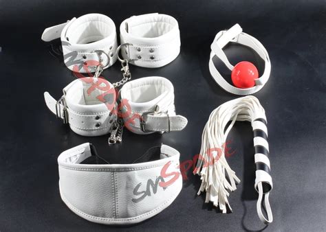 15 Off Free Shipping Pu Leather Hand Cuffs Whip Blindfold Gag Sex Toy