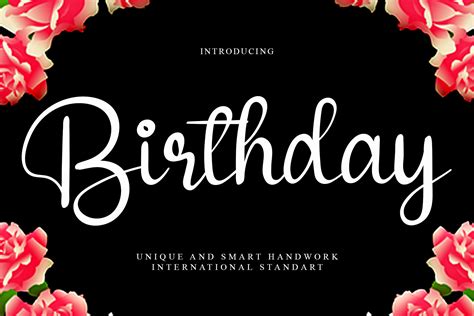 Birthday Font By Babyart · Creative Fabrica