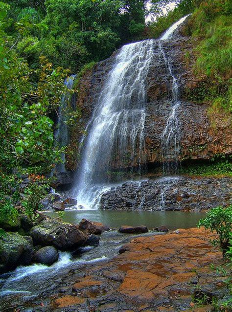 Kalihiwai Falls01 Hawaii Hikes Kauai Scenery