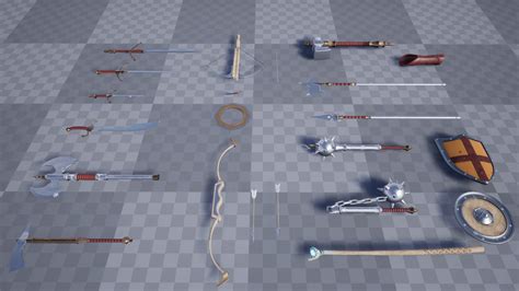 Medieval Weapons Collection In Weapons Ue Marketplace