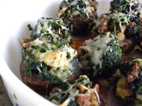 Salt and pepper to taste. Spinach & Sausage Stuffed Mushrooms - A Few Shortcuts
