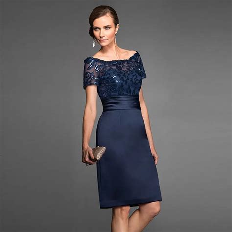 Aliexpress Com Buy Modest Short Sequined Mother Of The Bride Dresses