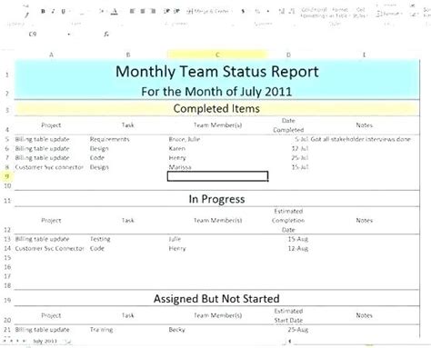 Executive Summary Project Status Report Template 4 Professional