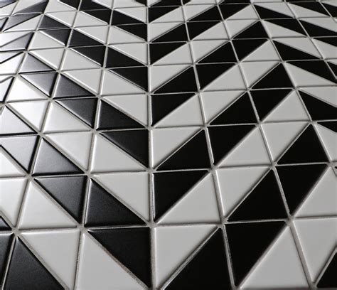 Buy 2 Matte White Black Triangle Tile Design Porcelain Wall Tile