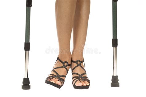 Woman On Crutches Stock Photo Image Of Disability High 58335012
