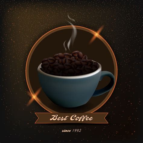 Premium Vector Coffee Product Illustration