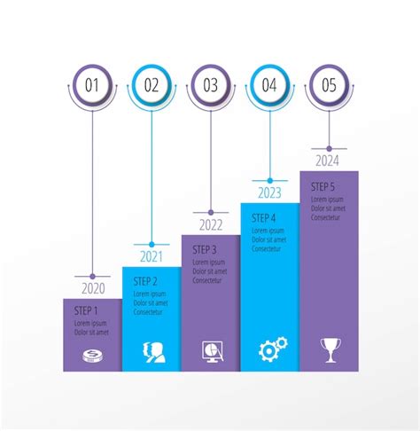 Premium Vector Company Journey Path Infographic With Steps Business