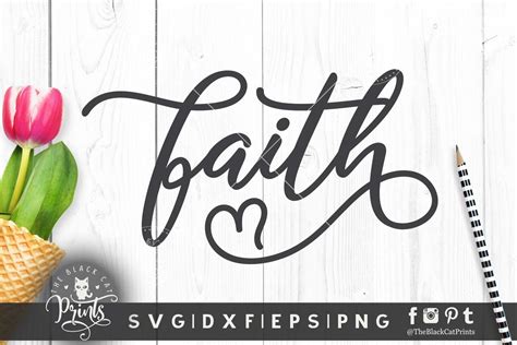 Here you will find cut files for vinyl cutting machines, ai, eps, svg, dxf, dwg along with tutorials and tips for your vinyl cutting hobby or business! Faith SVG DXF PNG EPS ⋆ TheBlackCatPrints