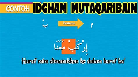 Hukum Bacaan Idgham Mutaqaribain Dan Contohnya Youtube