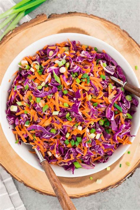 Red Cabbage Slaw Easy And Healthy Side Delicious Meets Healthy