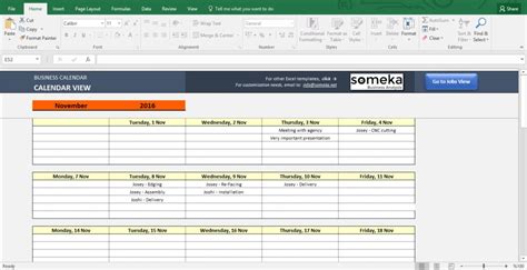 Example Of Excel Spreadsheet Calendar Template For Excel Spreadsheet