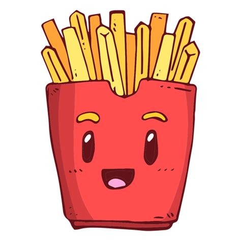 Fries Box Character Cartoon Transparent Png And Svg Vector File
