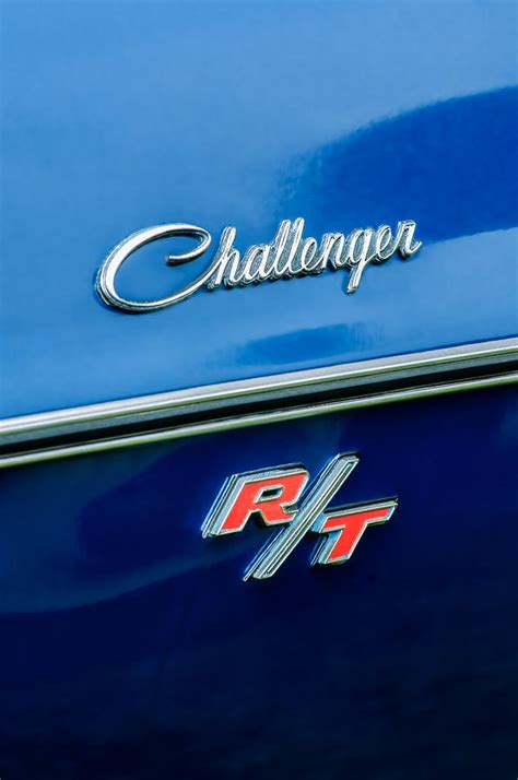 1970 Dodge Challenger Rt Convertible Emblem Photograph By Jill Reger